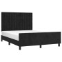 Estructura de cama con cabecero de terciopelo negro 140x190 cm de vidaXL, Camas y somieres - Ref: Foro24-3125997, Precio: 220...