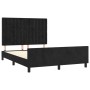 Estructura de cama con cabecero de terciopelo negro 140x190 cm de vidaXL, Camas y somieres - Ref: Foro24-3125997, Precio: 220...