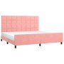 Estructura de cama con cabecero de terciopelo rosa 200x200 cm de vidaXL, Camas y somieres - Ref: Foro24-3125780, Precio: 237,...