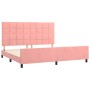 Estructura de cama con cabecero de terciopelo rosa 200x200 cm de vidaXL, Camas y somieres - Ref: Foro24-3125780, Precio: 237,...