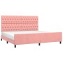 Estructura de cama con cabecero de terciopelo rosa 200x200 cm de vidaXL, Camas y somieres - Ref: Foro24-3125963, Precio: 281,...