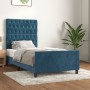 Estructura cama con cabecero terciopelo azul oscuro 90x200 cm de vidaXL, Camas y somieres - Ref: Foro24-3125920, Precio: 179,...