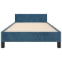 Estructura cama con cabecero terciopelo azul oscuro 90x200 cm de vidaXL, Camas y somieres - Ref: Foro24-3125920, Precio: 179,...