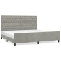 Light gray velvet bed frame with headboard 200x200cm by vidaXL, Beds and slatted bases - Ref: Foro24-3125958, Price: 297,26 €...