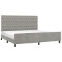 Estructura de cama con cabecero terciopelo gris claro 200x200cm de vidaXL, Camas y somieres - Ref: Foro24-3125958, Precio: 30...