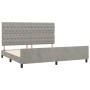 Light gray velvet bed frame with headboard 200x200cm by vidaXL, Beds and slatted bases - Ref: Foro24-3125958, Price: 297,26 €...