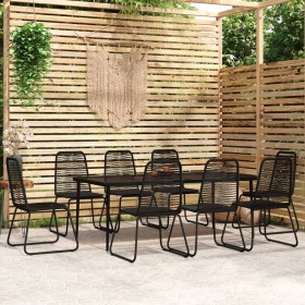 Juego de comedor para jardín 9 piezas negro de vidaXL, Conjuntos de jardín - Ref: Foro24-3099100, Precio: 692,99 €, Descuento: %