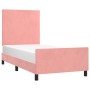 Estructura de cama con cabecero de terciopelo rosa 90x190 cm de vidaXL, Camas y somieres - Ref: Foro24-3125610, Precio: 154,2...