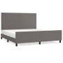 Bed frame with headboard gray synthetic leather 180x200cm by vidaXL, Beds and slatted bases - Ref: Foro24-3125467, Price: 247...