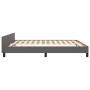 Bed frame with headboard gray synthetic leather 180x200cm by vidaXL, Beds and slatted bases - Ref: Foro24-3125467, Price: 247...