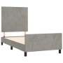 Estructura de cama con cabecero terciopelo gris claro 80x200 cm de vidaXL, Camas y somieres - Ref: Foro24-3125599, Precio: 14...