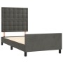 Dark gray velvet bed frame with headboard 80x200cm by vidaXL, Beds and slatted bases - Ref: Foro24-3125966, Price: 142,99 €, ...