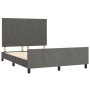 Dark gray velvet bed frame with headboard 140x190 cm by vidaXL, Beds and slatted bases - Ref: Foro24-3125630, Price: 209,75 €...