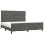 Bed frame with dark gray velvet headboard 160x200 cm by vidaXL, Beds and slatted bases - Ref: Foro24-3125947, Price: 269,50 €...