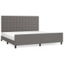 Bed frame with headboard gray synthetic leather 200x200 cm by vidaXL, Beds and slatted bases - Ref: Foro24-3125595, Price: 25...