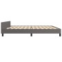 Estructura de cama con cabecero cuero sintético gris 200x200 cm de vidaXL, Camas y somieres - Ref: Foro24-3125595, Precio: 25...