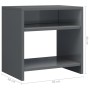 Bedside tables 2 pcs gray plywood 40x30x40 cm by vidaXL, Nightstands - Ref: Foro24-800026, Price: 51,18 €, Discount: %