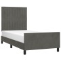 Dark gray velvet bed frame with headboard 80x200cm by vidaXL, Beds and slatted bases - Ref: Foro24-3125844, Price: 138,58 €, ...