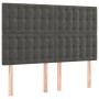 Dark gray velvet bed frame with headboard 140x190 cm by vidaXL, Beds and slatted bases - Ref: Foro24-3125996, Price: 219,02 €...