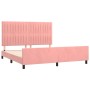 Estructura de cama con cabecero de terciopelo rosa 160x200 cm de vidaXL, Camas y somieres - Ref: Foro24-3125890, Precio: 221,...