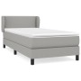 Box spring bed with light gray fabric mattress 90x200 cm by vidaXL, Beds and slatted bases - Ref: Foro24-3126133, Price: 293,...