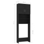 Black plywood washing machine cabinet 64x25.5x190 cm by vidaXL, Accessories for washing machines and dryers - Ref: Foro24-800...