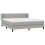 Cama box spring con colchón tela gris claro 180x200 cm de vidaXL, Camas y somieres - Ref: Foro24-3126101, Precio: 534,49 €, D...