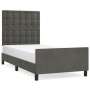 Dark gray velvet bed frame with headboard 90x190cm by vidaXL, Beds and slatted bases - Ref: Foro24-3125972, Price: 140,34 €, ...