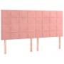 Pink velvet bed frame with headboard 180x200 cm by vidaXL, Beds and slatted bases - Ref: Foro24-3125774, Price: 231,59 €, Dis...