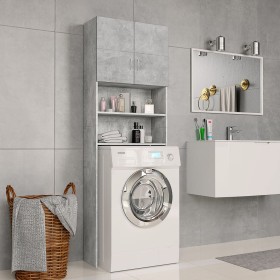 Concrete plywood washing machine cabinet 64x25.5x190cm by vidaXL, Accessories for washing machines and dryers - Ref: Foro24-8...