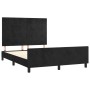 Bed frame with black velvet headboard 140x190 cm by vidaXL, Beds and slatted bases - Ref: Foro24-3125753, Price: 221,59 €, Di...