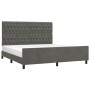 Bed frame with dark gray velvet headboard 180x200 cm by vidaXL, Beds and slatted bases - Ref: Foro24-3125953, Price: 285,26 €...