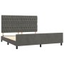 Bed frame with dark gray velvet headboard 180x200 cm by vidaXL, Beds and slatted bases - Ref: Foro24-3125953, Price: 285,26 €...