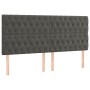 Bed frame with dark gray velvet headboard 180x200 cm by vidaXL, Beds and slatted bases - Ref: Foro24-3125953, Price: 285,26 €...