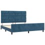 Dark blue velvet bed frame with headboard 180x200 cm by vidaXL, Beds and slatted bases - Ref: Foro24-3125956, Price: 273,99 €...