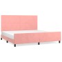 Estructura de cama con cabecero de terciopelo rosa 200x200 cm de vidaXL, Camas y somieres - Ref: Foro24-3125658, Precio: 235,...