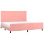 Estructura de cama con cabecero de terciopelo rosa 200x200 cm de vidaXL, Camas y somieres - Ref: Foro24-3125658, Precio: 235,...