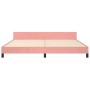 Estructura de cama con cabecero de terciopelo rosa 200x200 cm de vidaXL, Camas y somieres - Ref: Foro24-3125658, Precio: 235,...