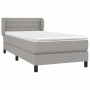 Cama box spring con colchón tela gris claro 100x200 cm de vidaXL, Camas y somieres - Ref: Foro24-3126301, Precio: 325,97 €, D...