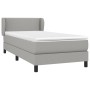 Box spring bed with light gray fabric mattress 100x200 cm by vidaXL, Beds and slatted bases - Ref: Foro24-3126141, Price: 330...