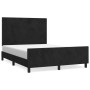 Estructura de cama con cabecero de terciopelo negro 140x190 cm de vidaXL, Camas y somieres - Ref: Foro24-3125631, Precio: 211...