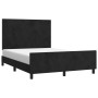 Estructura de cama con cabecero de terciopelo negro 140x190 cm de vidaXL, Camas y somieres - Ref: Foro24-3125631, Precio: 211...