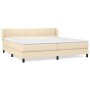 Box spring bed with cream fabric mattress 200x200 cm by vidaXL, Beds and slatted bases - Ref: Foro24-3126274, Price: 636,08 €...