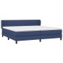 Box spring bed with blue fabric mattress 200x200 cm by vidaXL, Beds and slatted bases - Ref: Foro24-3126275, Price: 622,01 €,...