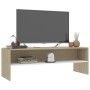 TV-Schrank aus Sperrholz in Weiß und Eiche, 120 x 40 x 40 cm von vidaXL, TV-Möbel - Ref: Foro24-800041, Preis: 60,34 €, Rabat...