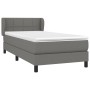 Cama box spring con colchón tela gris oscuro 100x200 cm de vidaXL, Camas y somieres - Ref: Foro24-3126222, Precio: 358,40 €, ...