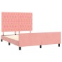 Pink velvet bed frame with headboard 140x200 cm by vidaXL, Beds and slatted bases - Ref: Foro24-3125945, Price: 267,36 €, Dis...