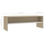 TV-Schrank aus Sperrholz in Weiß und Eiche, 120 x 40 x 40 cm von vidaXL, TV-Möbel - Ref: Foro24-800041, Preis: 60,34 €, Rabat...