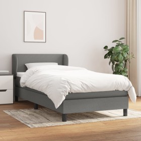 Box spring bed with dark gray fabric mattress 100x200 cm by vidaXL, Beds and slatted bases - Ref: Foro24-3126062, Price: 313,...