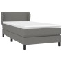 Cama box spring con colchón tela gris oscuro 100x200 cm de vidaXL, Camas y somieres - Ref: Foro24-3126062, Precio: 358,17 €, ...